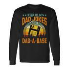 Vintage Dad-A-Base Langarmshirts, Witzige Sprüche für Väter