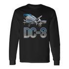 Vintage Dc-3 Flugzeug-Outfit Für Herren Langarmshirts