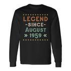 Vintage Legend Seit August 1959 Geburtstag Männer Frauen Langarmshirts