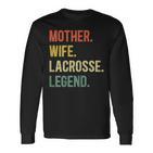 Vintage Mutter Frau Lacrosse Legende Retro Lacrosse Mädchen Langarmshirts