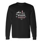 Wander Hiking Women Mountaineering Saying Mountain V2 Long Sleeve T-Shirt