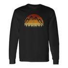 Wander Vintage Sun Mountains For Mountaineers And Hikers Long Sleeve T-Shirt