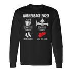 Werdender Papa  Werdende Mama Vorhersage 2023 Babyparty Langarmshirts