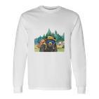 Camping Makes Me Happy Humans Make My Head Hurt V2 Long Sleeve T-Shirt