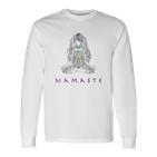 Chakra Meditation Herren Langarmshirts mit Namaste-Schriftzug, Spirituelles Design