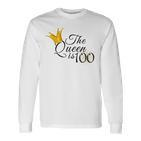 Damen 100. Geburtstag Langarmshirts - The Queen Is 100 Design für Oma & Mama
