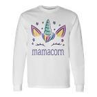 Damen Mamacorn Einhorn Geburtstag Süß Muttertag Langarmshirts