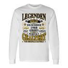 Legenden Dezember 1988 Geburtstag Langarmshirts, 35. Lustiges Jubiläums-Tee