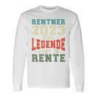 Rentner 2023 Rente Spruch Retro Vintage V2 Langarmshirts