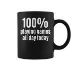 100 Spiele Für Ganzen Tag Tassen für Videogamer & Gaming-Fans