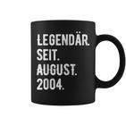 19 Geburtstag Geschenk 19 Jahre Legendär Seit August 2004 Tassen