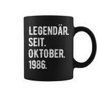 37 Geburtstag Geschenk 37 Jahre Legendär Seit Oktober 1986 Tassen