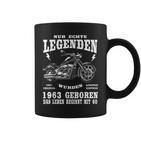 60. Geburtstag Biker Tassen 1963 V2, Motorrad Chopper Design