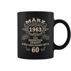 60 Geburtstag Geschenk Mann Mythos Legende März 1963 Tassen