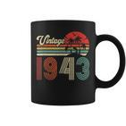 80. Geburtstag Vintage 1943 Tassen für Frauen und Männer