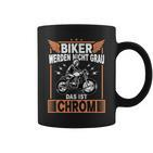 Biker Grau Chrom Motorrad Motorradfahrer Motorradfahren Tassen