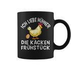Chicken Spruch Bäuerin Bauern Huhn Henne Hahn Hühner Tassen