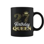 Damen 27. Geburtstag Tassen Jahrgang 1995, Birthday Queen mit Krone