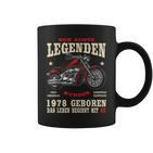 Herren Biker Tassen 45. Geburtstag Mann Motorrad Chopper 1978