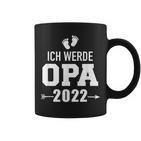 Herren Ich Werde Opa 2022 Schwangerschaft Verkünden Tassen