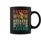 Herren Vatertag Biker Vater Ehemann Mountainbike Legende Tassen