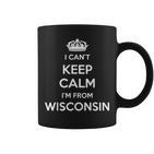 Ich Kann Nicht Ruhig Bleiben - Wisconsin USA Fan Tassen