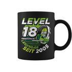 Level 18 Jahre Geburtstags Junge Gamer 2005 Geburtstag Tassen