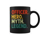 Officer Hero Myth Legend Retro Vintage Polizistin Tassen