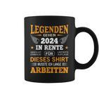 Rente 2024 Ruhestand Pension Deko Dekoration Rentner 2024 Tassen