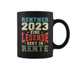 Rentner 2023 Rente Spruch Retro Vintage Tassen