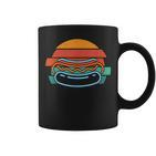Retro Burger Sunset Tassen für Herren – Vintage Design Schwarz