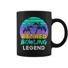 Ruhestand Bowling-Legende Tassen, Retro 80er Jahre Sonnenuntergang