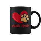 Stolze Hunde-Mama Herz Pfotenabdruck Hundepfote Tierliebe Tassen