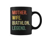 Vintage Mutter Frau Biathlon Legende Retro Wintersport Tassen