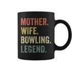 Vintage Mutter Frau Bowling Legende Retro Bowling Mom Tassen