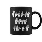 Weltbester Onkel ASL Zeichensprache Tassen für Männer, Finger Magie