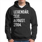 19 Geburtstag Geschenk 19 Jahre Legendär Seit August 2004 Hoodie