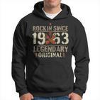 1963 Vintage Geburtstag Rock And Roll Heavy Metal Gesch Hoodie