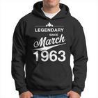 60 Geburtstag 60 Jahre Alt Legendär Seit März 1963 V4 Hoodie