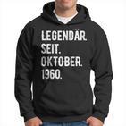 63 Geburtstag Geschenk 63 Jahre Legendär Seit Oktober 1960 Hoodie