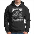 80. Geburtstag Biker Hoodie 1943 V2 Motorrad Chopper für Männer