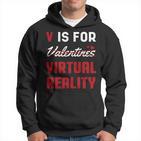 Alles Gute zum Valentinstag VR-Herz Hoodie, Liebe Tee für Paare