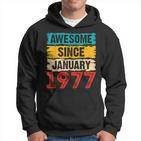 Awesome Since Januar 1977 Hoodie, Einzigartiges 46. Geburtstag Design