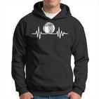 Basketball Herzschlag Herren Hoodie, Sportliches Design in Schwarz