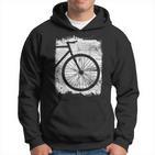 Fahrrad-Silhouette Grafik-Hoodie in Schwarz, Stilvolles Radfahrer-Tee