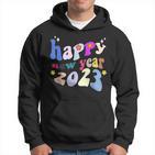 Guten Rutsch Ins Neue Jahr Groovy Fonts 2023 Hoodie