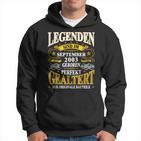 Legenden September 2003 Geboren 20. Geburtstag Lustiges Hoodie