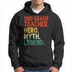 Lehrer Der 3 Klasse Held Mythos Legende Vintage-Lehrertag Hoodie