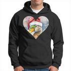 Lustige Ente Weihnachtsmütze Vintage Valentinstag Ente Hoodie