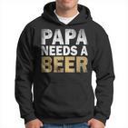 Papa Braucht Ein Bier Lustiges Herren Hoodie, Statement in Schwarz